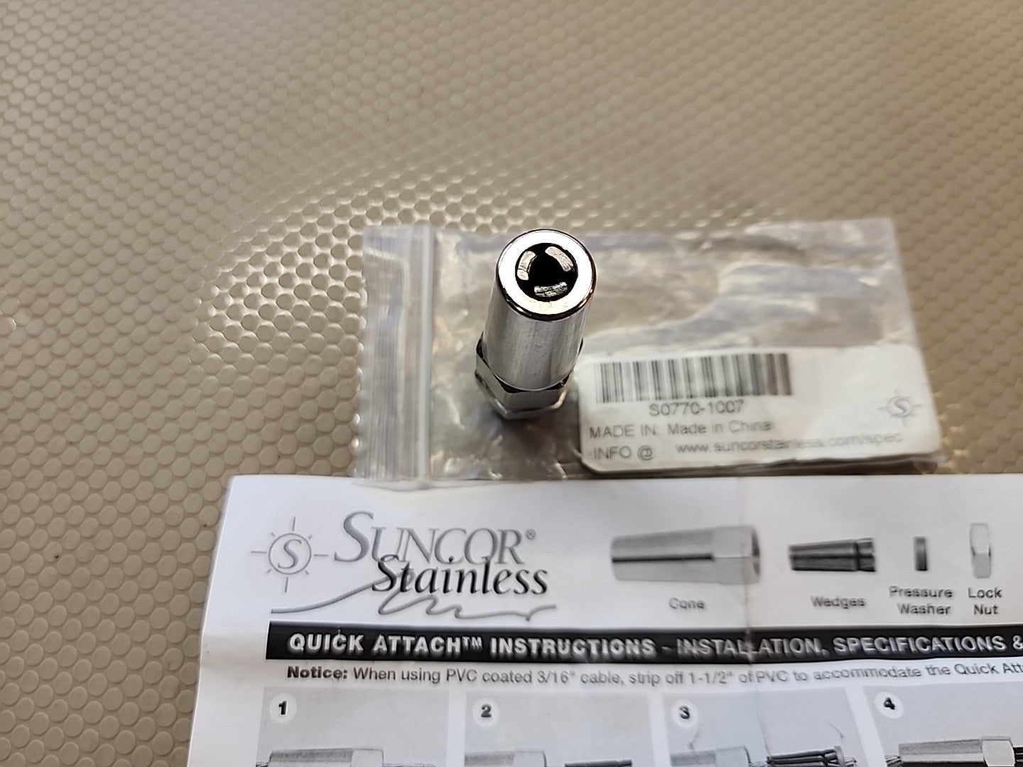 NEW SUNCOR STAINLESS QUICK ATTACH RECEIVER S0770-1007