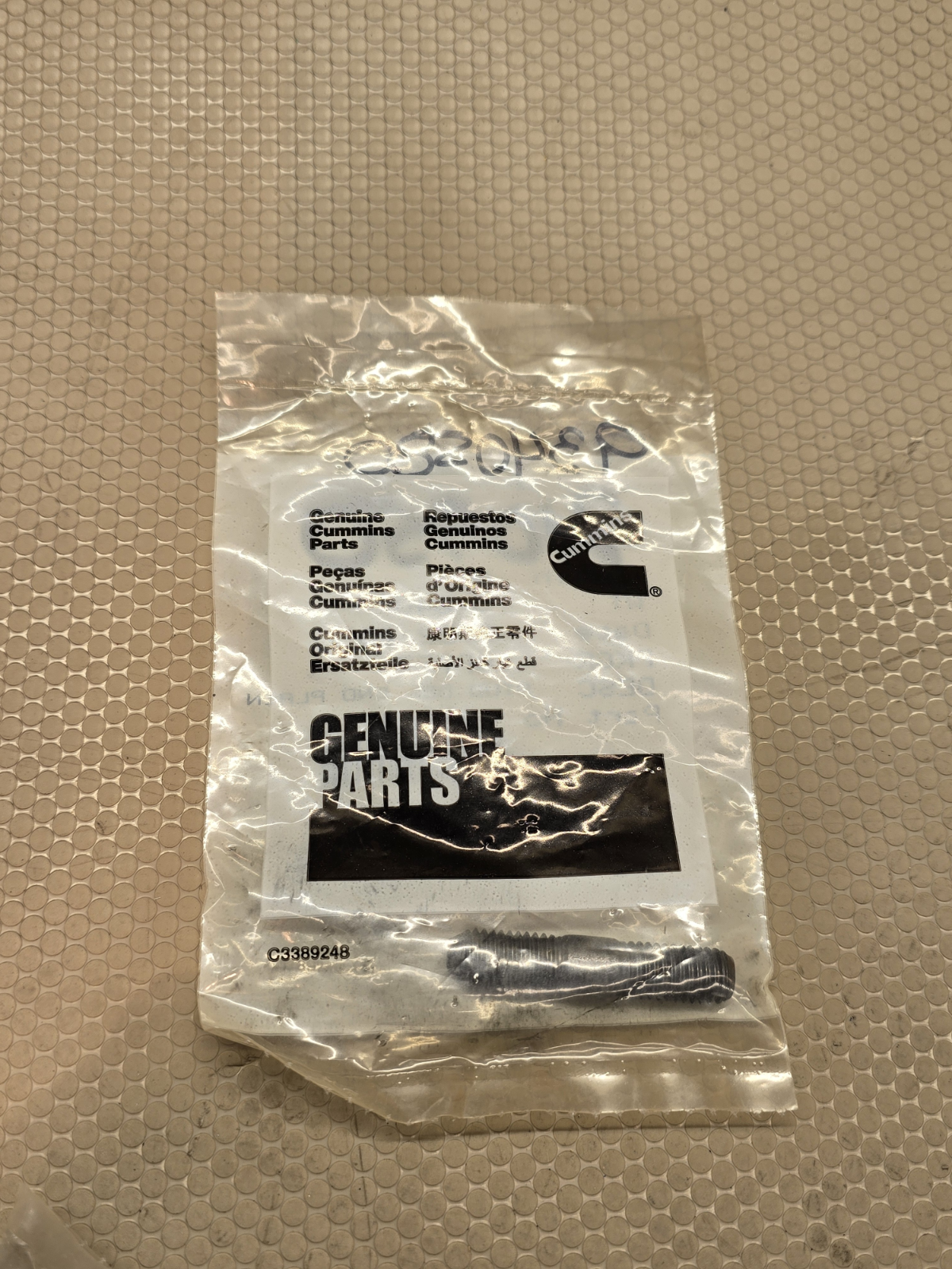 Genuine OEM Cummins 4931642 Double End Plain Stud Engine Part C3989248