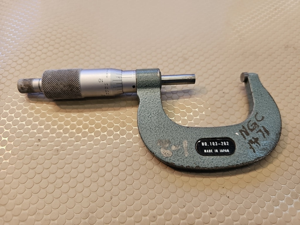 MITUTOYO #103-262, 1-2" OUTSIDE MICROMETER.  