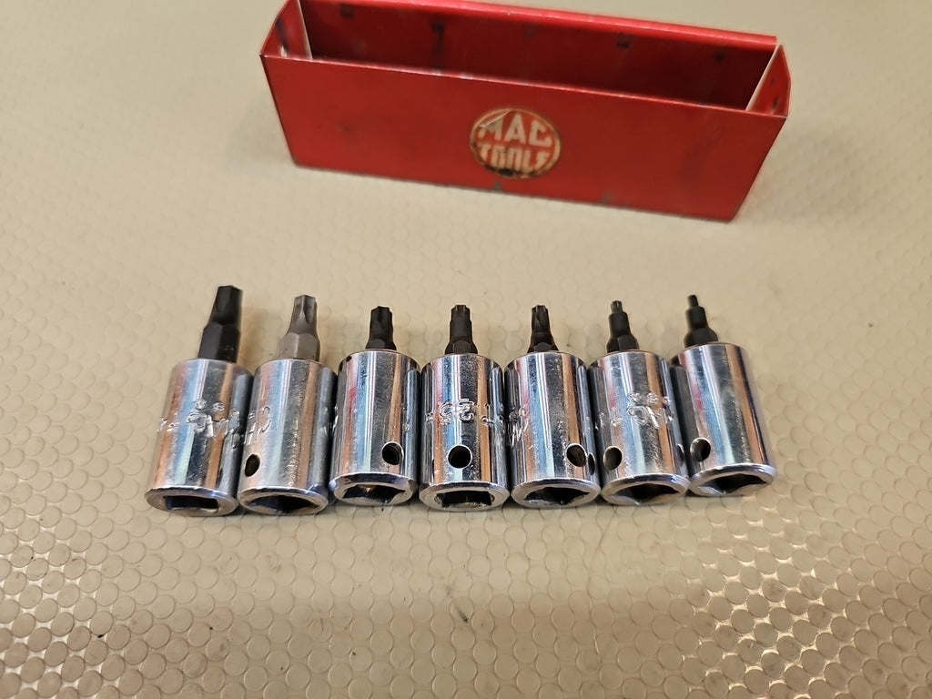 MAC TOOLS  ST11T  10 Piece Metal Tray Vintage 3/8" Drive Torx® Driver Set  USA