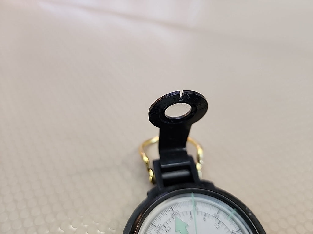 Vintage Engineer Black Lensatic Directional Compass Great Shape