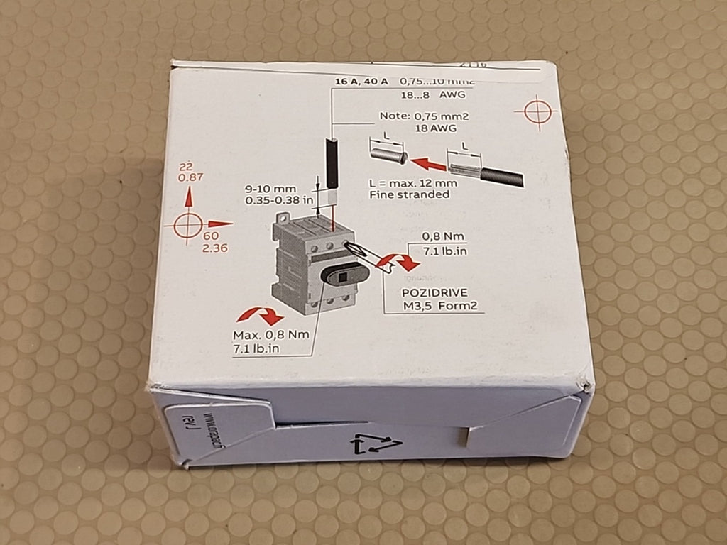 New ABB OT40F3 1SCA104902R1001 40A Disconnector 