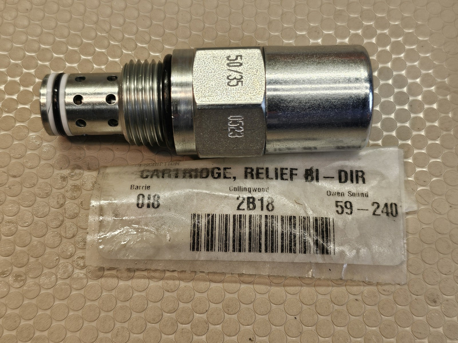Hydraulic Bi-Directional Relief Valve Cartridge N-T-10 RVBD-10 50/35 Pressure Co