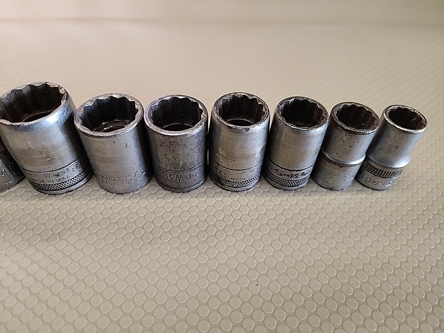 S-K/ OTHER 1/2" DRIVE 12PT SAE SHALLOW 12PC SOCKET SET Large Sizes
