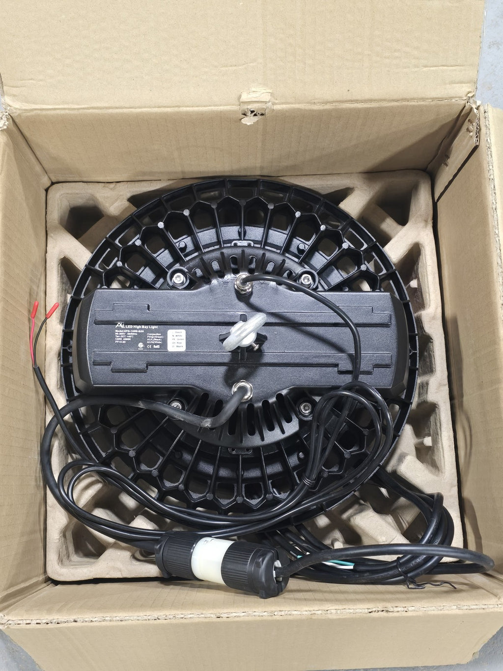 AL UFO-120W-G2H LED High Bay Light 120W 4000K Warehouse Shop Garage Fixture