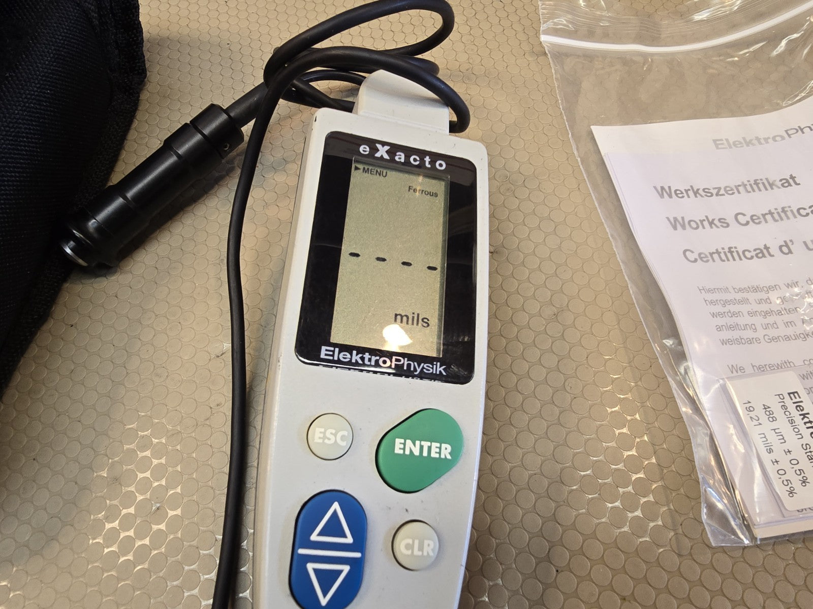 ElektroPhysik eXacto FN Compact Coating Thickness Tester (180-0202) #A6-10