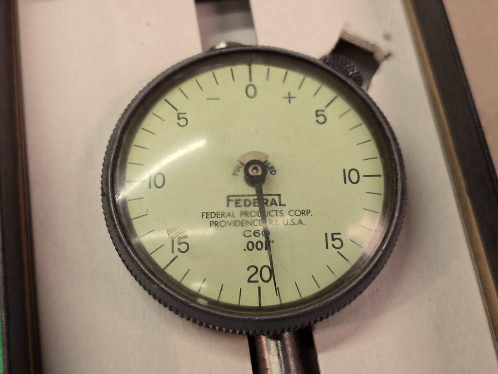 Federal C6Q Dial Indicator .001" Full Jeweled Miracle Movement USA