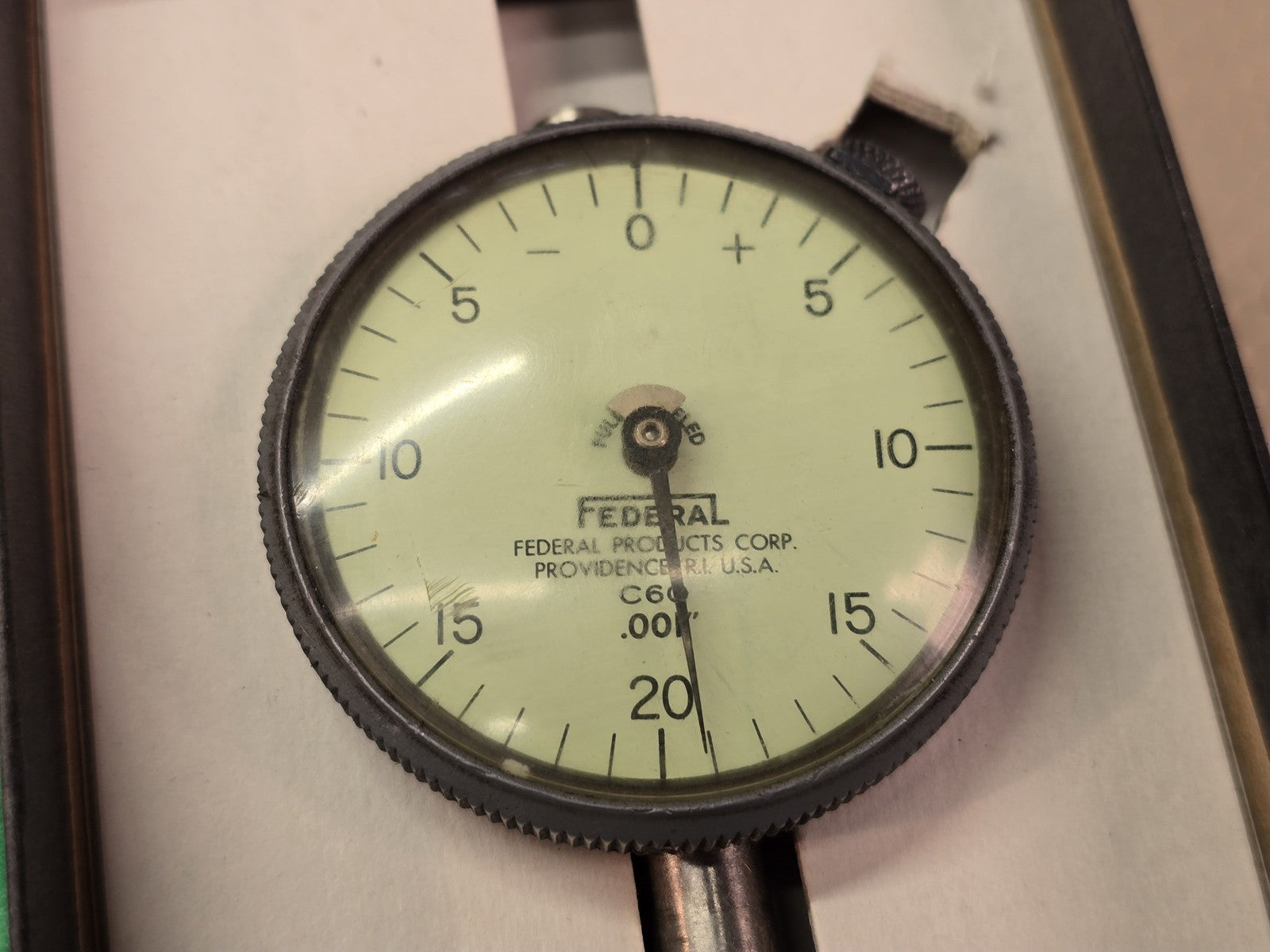 Federal C6Q Dial Indicator .001" Full Jeweled Miracle Movement USA