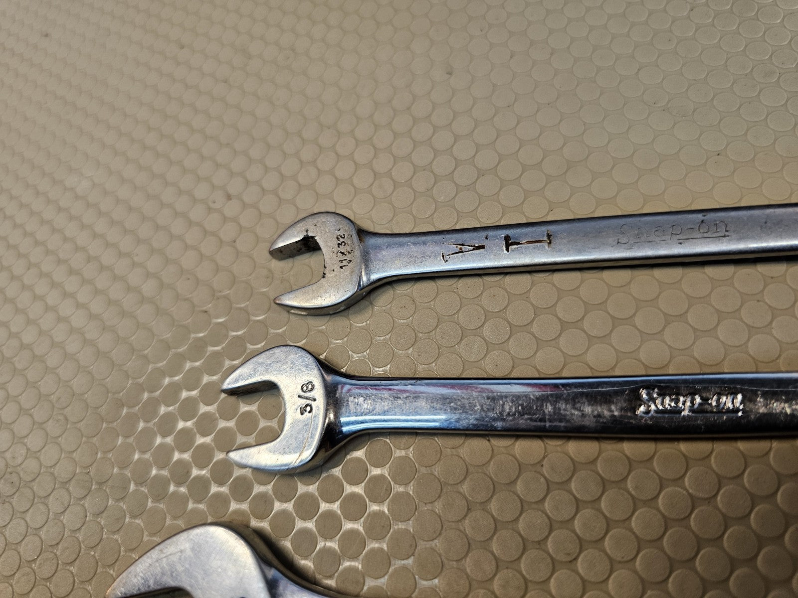 Snap-On OEXS715KSAE short combination wrench set w/ Large Sizes 15/16-11/32