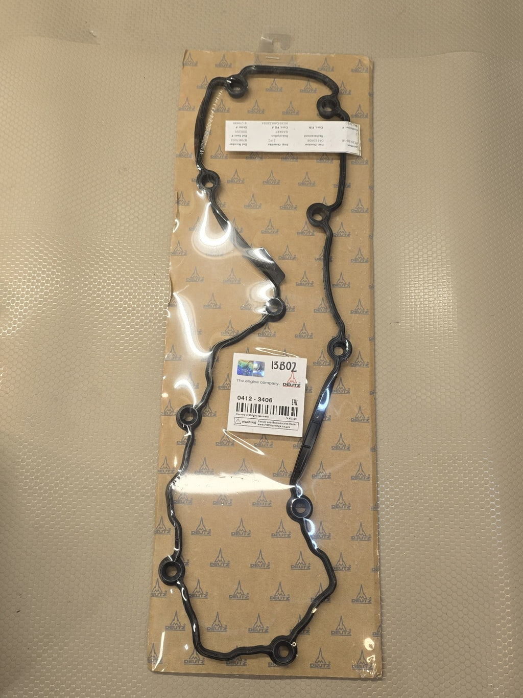 Genuine OEM Deutz 0412-3406 valve cover gasket