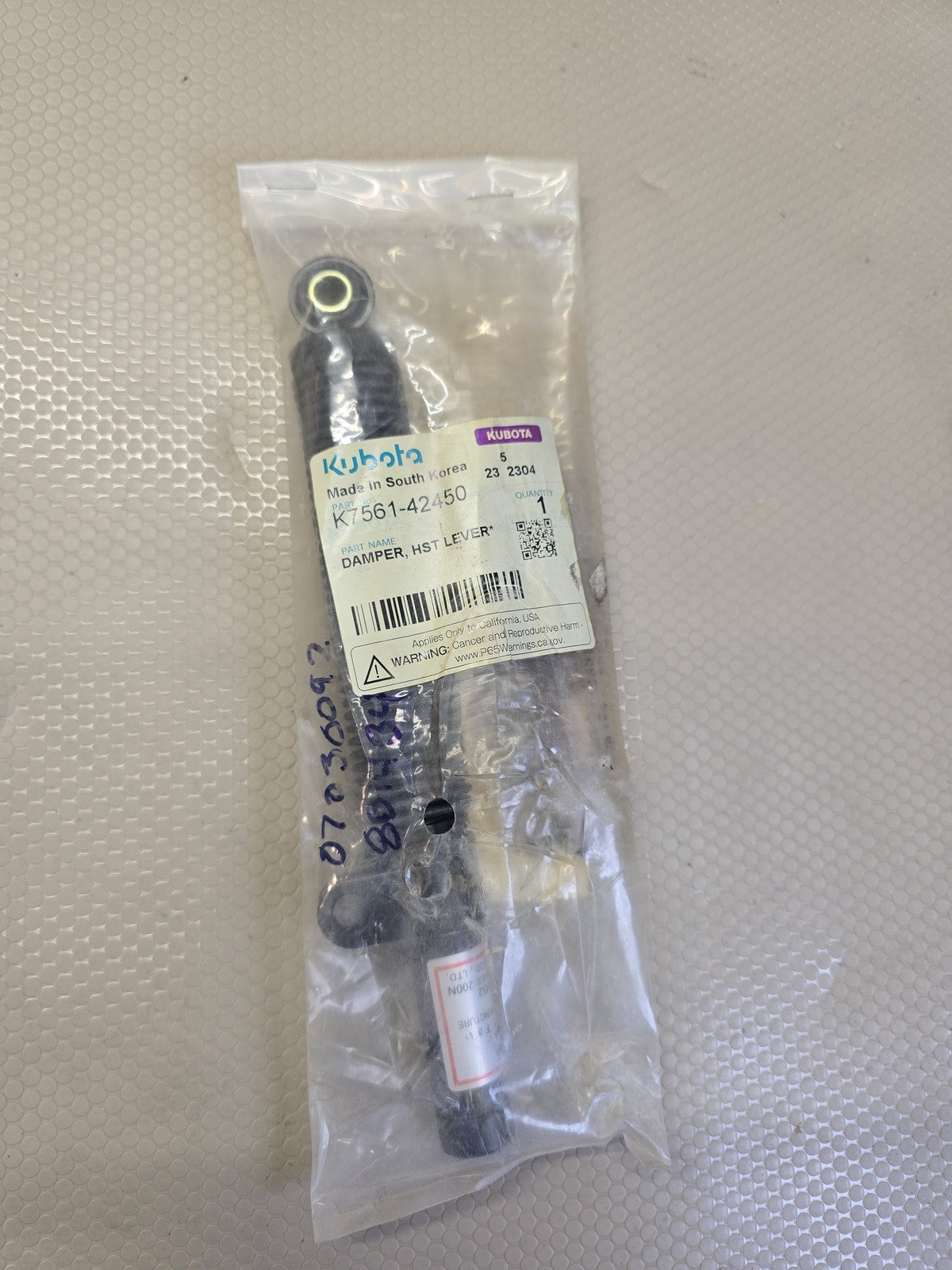 Kubota K7561-42450 Damper for HST Lever Genuine OEM Shock Strut