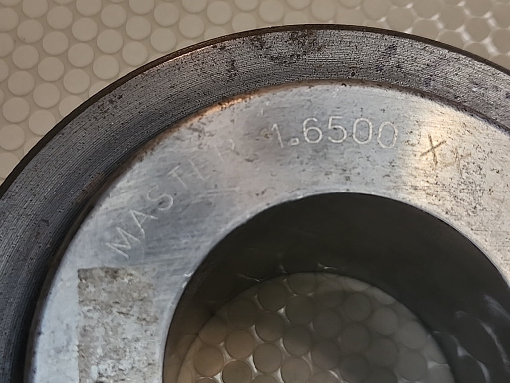 Master Ring Gauge Gage Smooth Bore 1.6500" USA