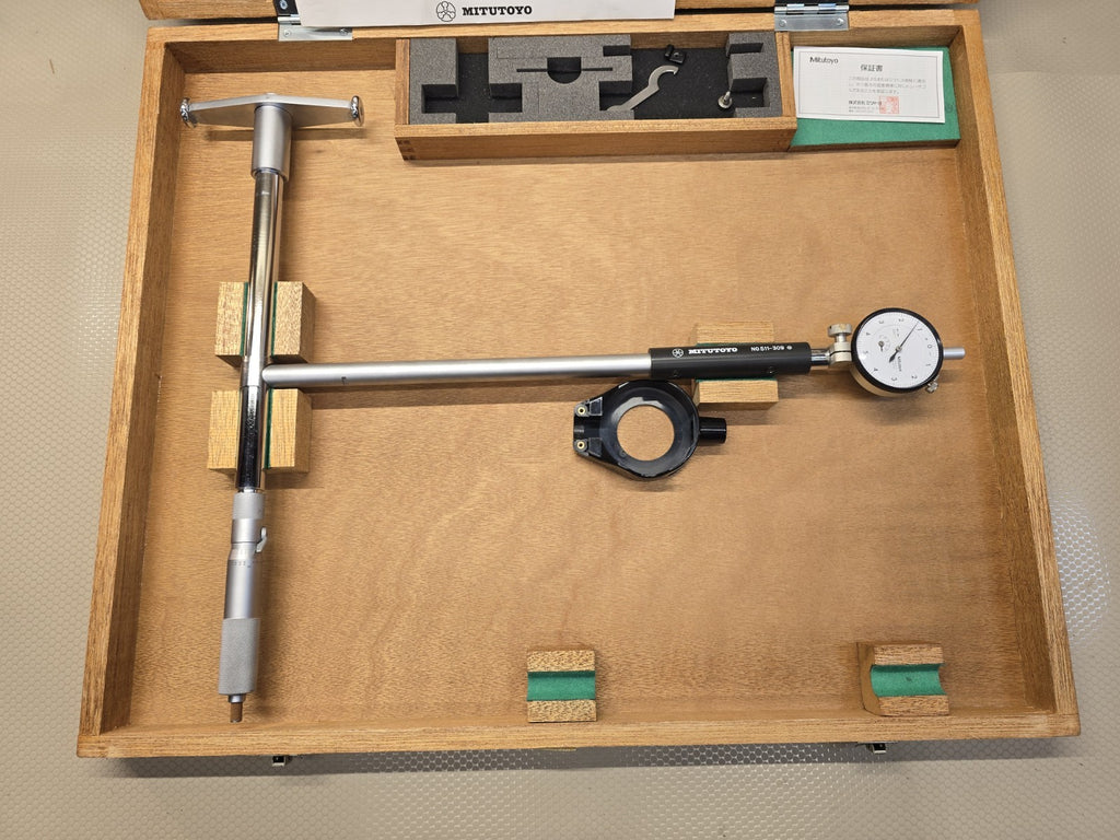 Mitutoyo 511-324 Dial Bore Gage 16'' - 24" .0001'' LARGE Wood Box *100% MINT!*