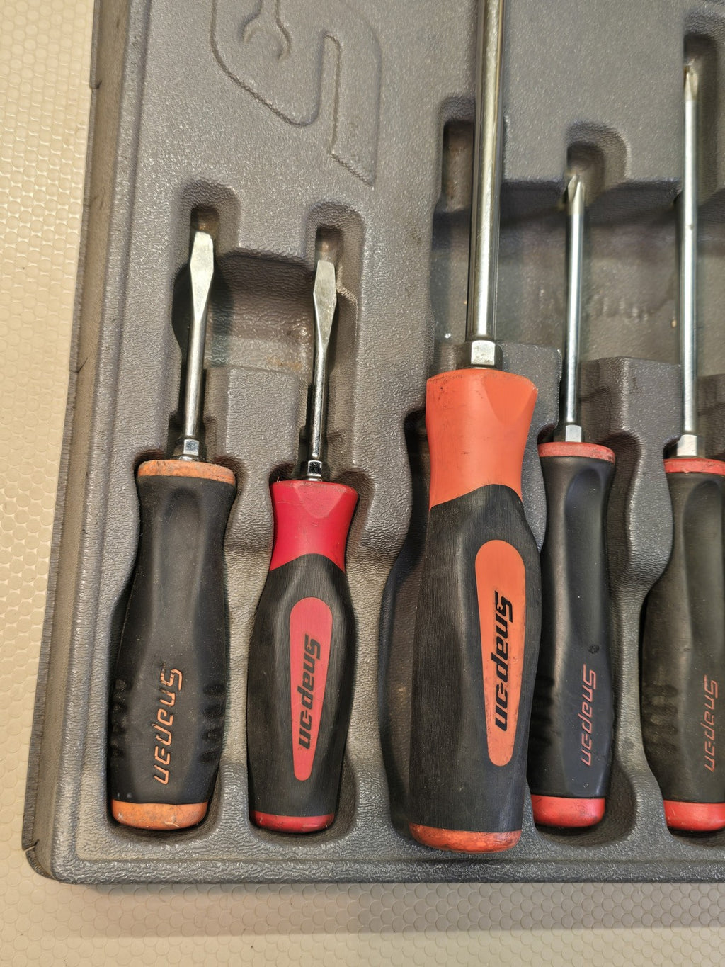 Snap-on Orange / Red Mixed 6-Pc Instinct Hard Grip Phillips Flathead Screwdriver
