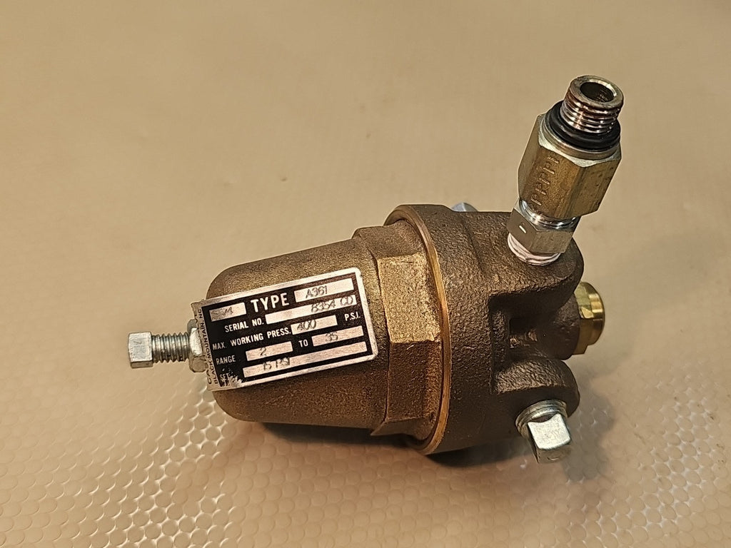 Cash Valve A361 1/4" brass Range 2-35  15 psi pressure reducing regulator valve