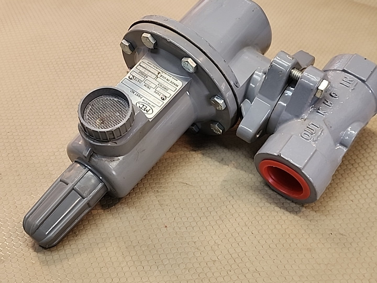 MEC PRESSURE REGULATOR #MEGR-1627/497 TYPE 1627 RANGE 15-40 PSI TRIM ALUM