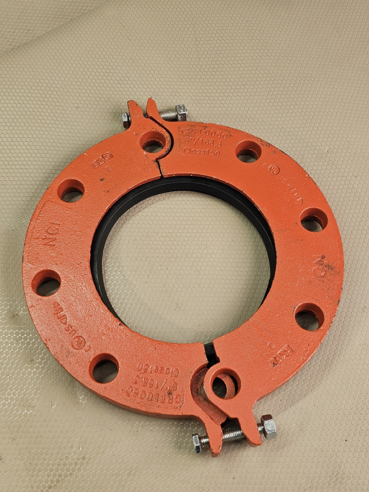 NCI GRFL0060 Grooved Split Flange Adapter 6"  Class 150 8-Bolt