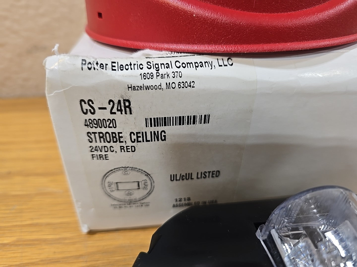 Potter CS-24R Fire Alarm Strobe Ceiling Red (NEW IN BOX) No Hardware 