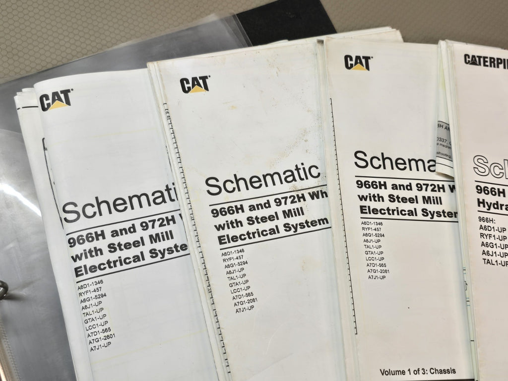 CAT 966H 972H Wheel Loader HYDRAULIC System Schematic Manual service *FULL SET*