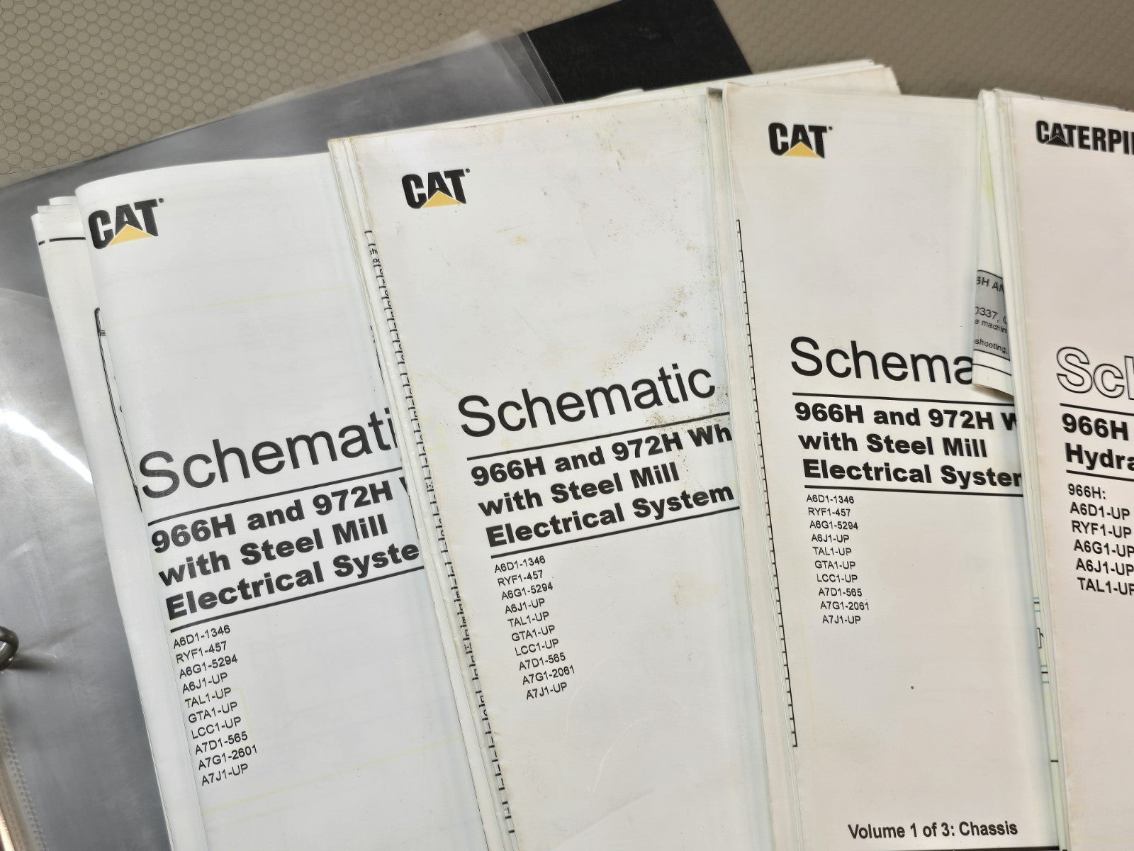 CAT 966H 972H Wheel Loader HYDRAULIC System Schematic Manual service *FULL SET*