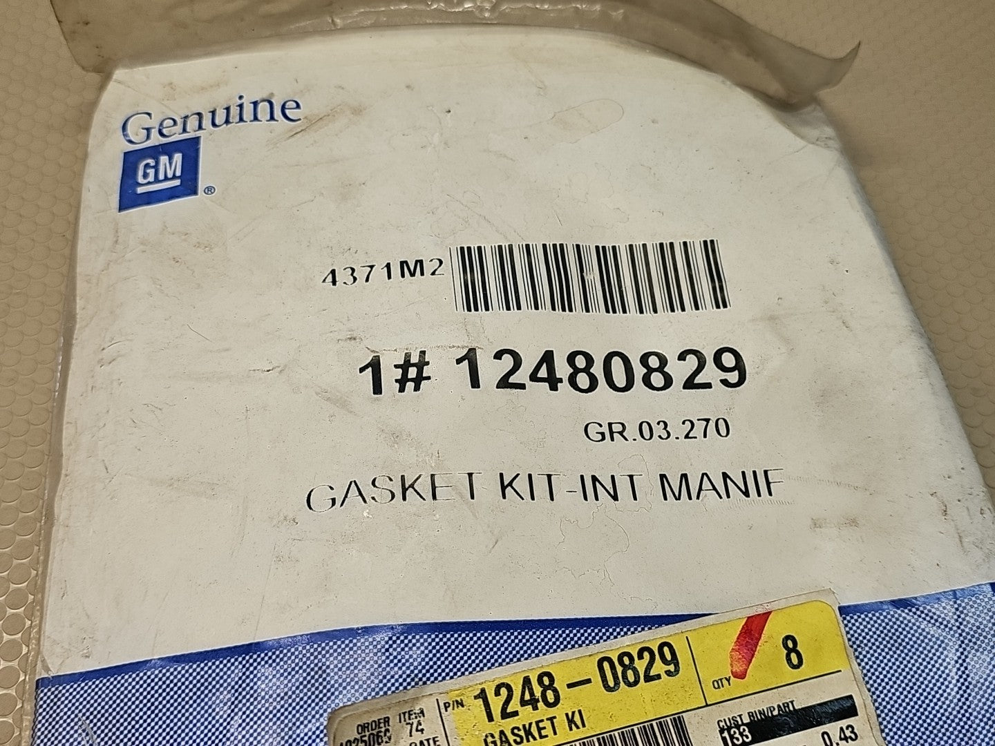 NEW Genuine GM OEM Lower Intake Manifold Gasket Set 95-99 3.1L 12480829