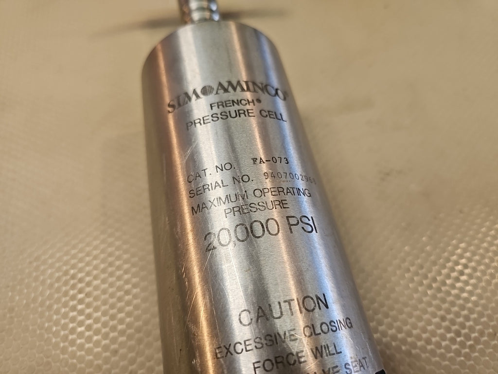 SLM AMINCO THERMO ELECTRON FRENCH PRESSURE MINI CELL, MODEL FA-073, 20,000 PSI