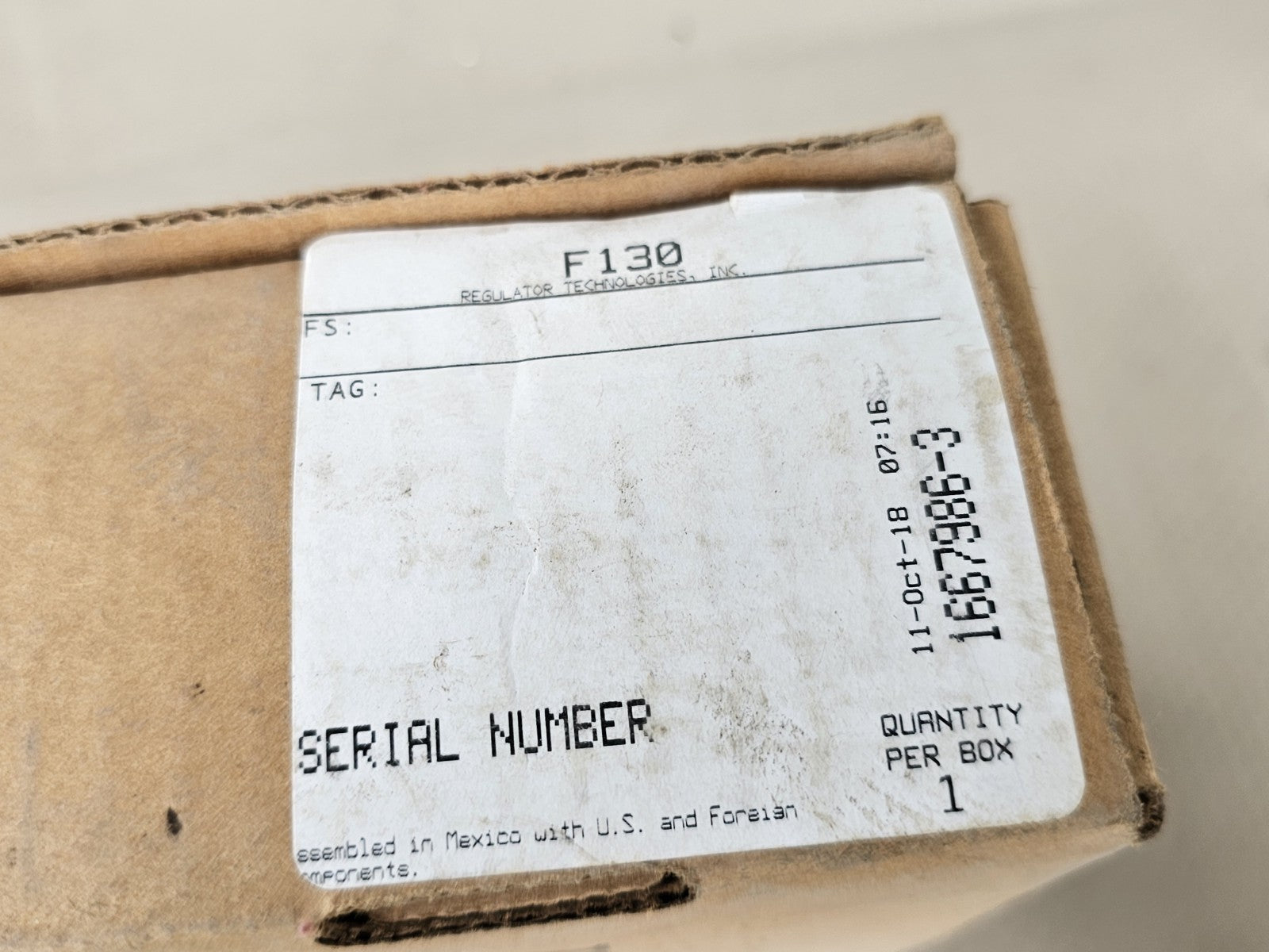 NEW F130 (Fisher) Valve-Ex Flo 1 Fpt 25 Gpm Brass1667986-3 Costs $575 MSRP