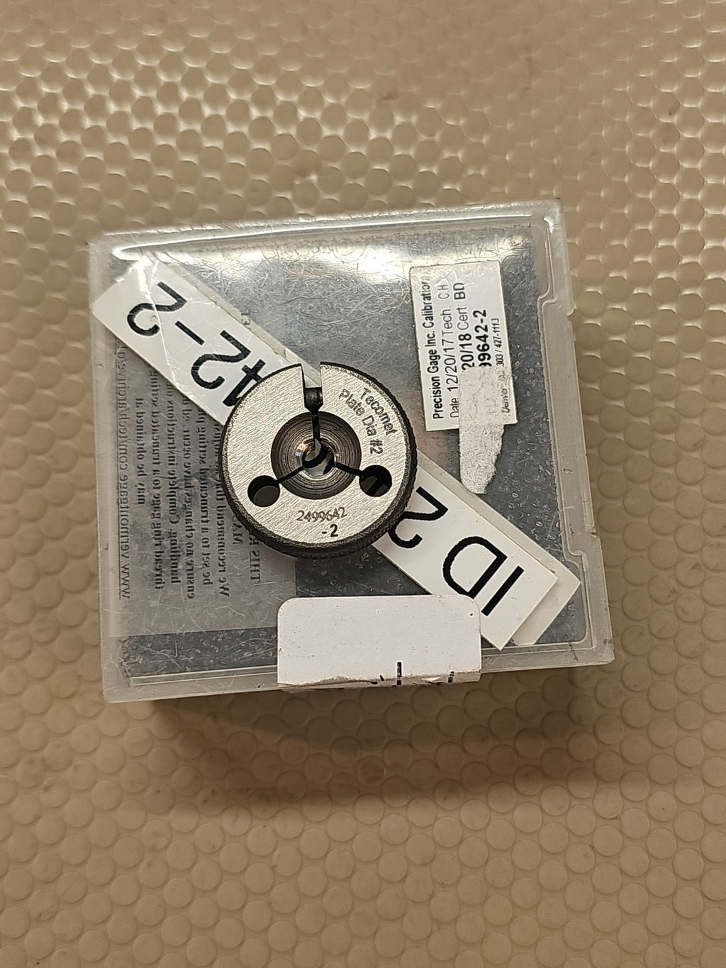 Vermont Gage #10-32 UNF-3A Go PD .1674 Thread Ring Inspection Ring Gage Used