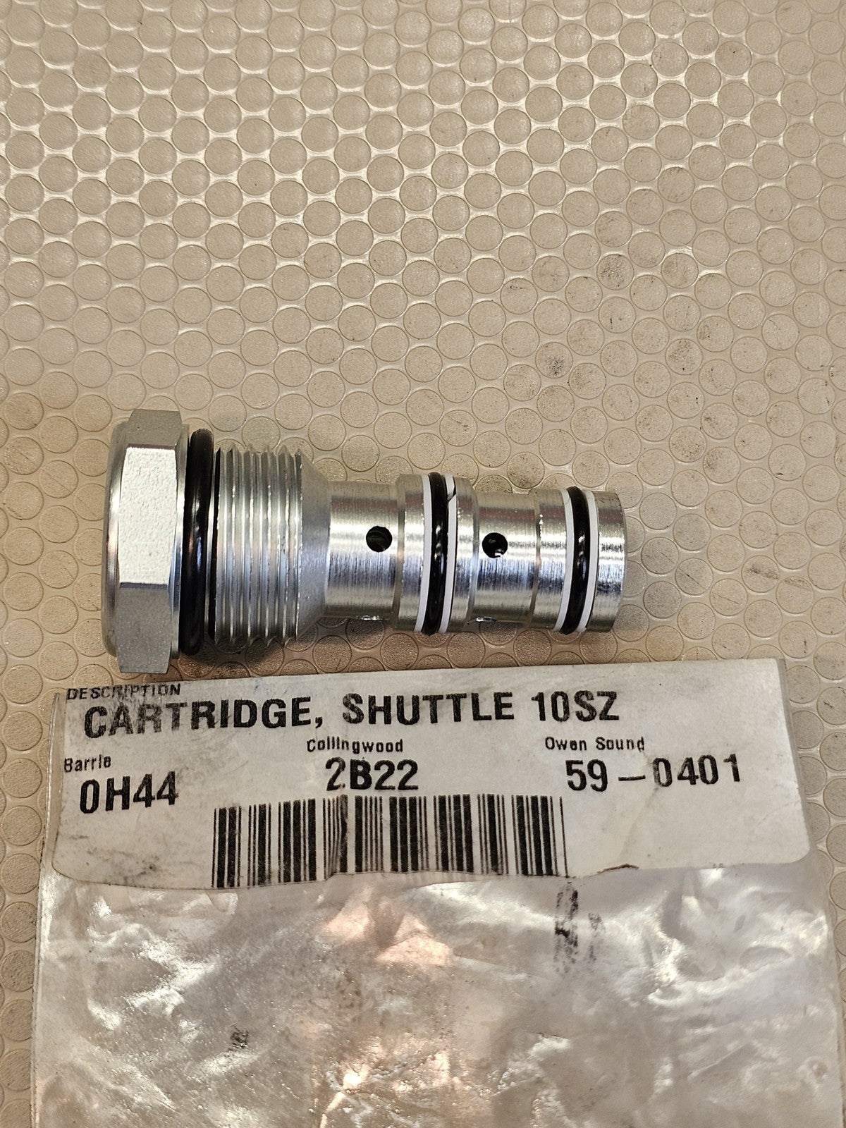 Parker CSH101B Hydraulic Shuttle Valve Cartridge 10SZ P/N 59-0401