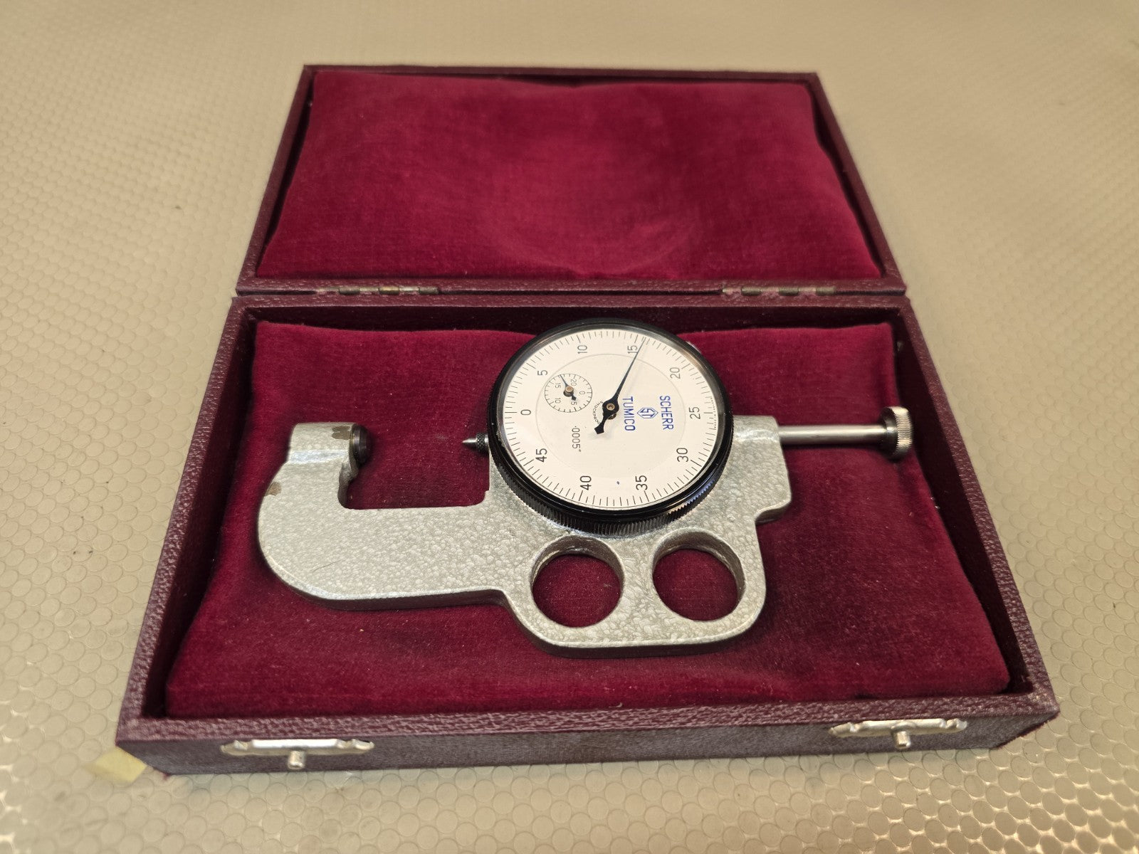 VINTAGE SCHERR TUMICO Precision Dial Thickness Gage 64-1210-02 /.0005”-.400” 1.0