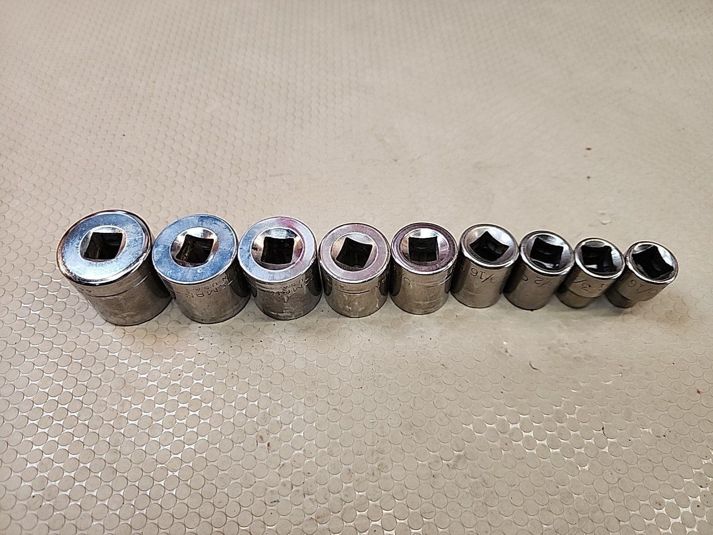 Craftsman 9 Piece SAE 3/8” Drive 12 Point Socket Set USA Made
