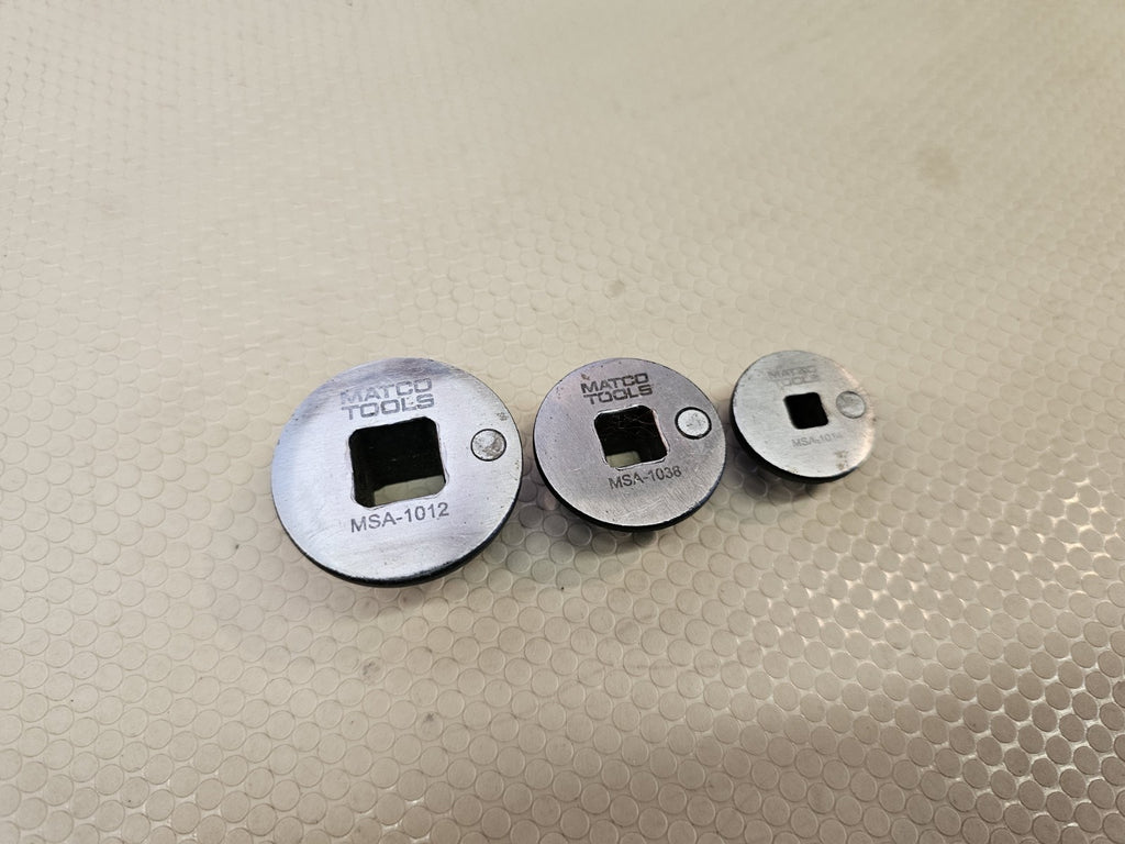 Matco adaptors low clearance 3 pc. RARE MSA-1012 Thumb Wheel Spinner Magnetic