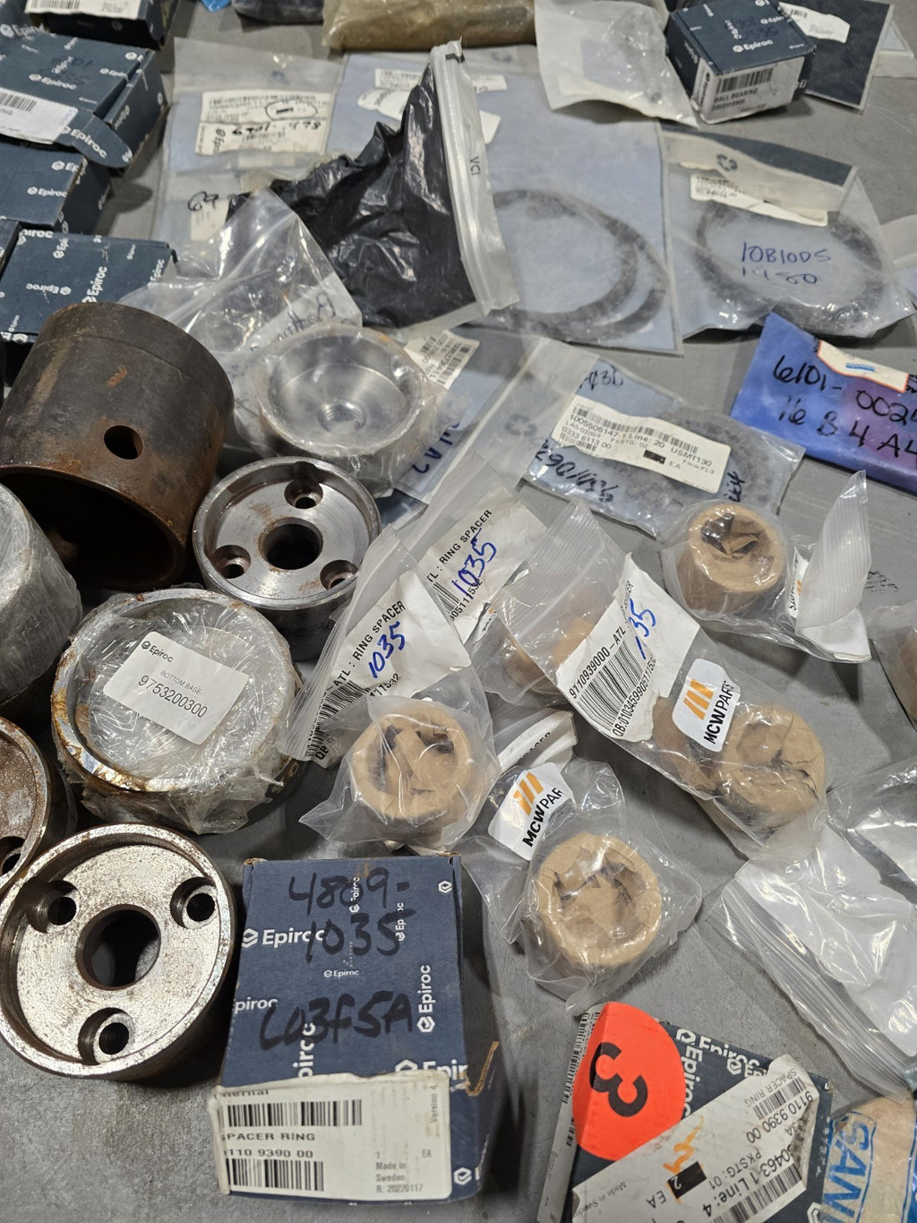 Large 500+ Pc Lot Of Epiroc /Sandvik/ Other Parts & Mining Hardware All New OEM