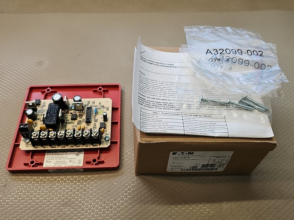 EATON Wheelock DSM-12/24-R Dual Sync Fire Alarm Module - Red