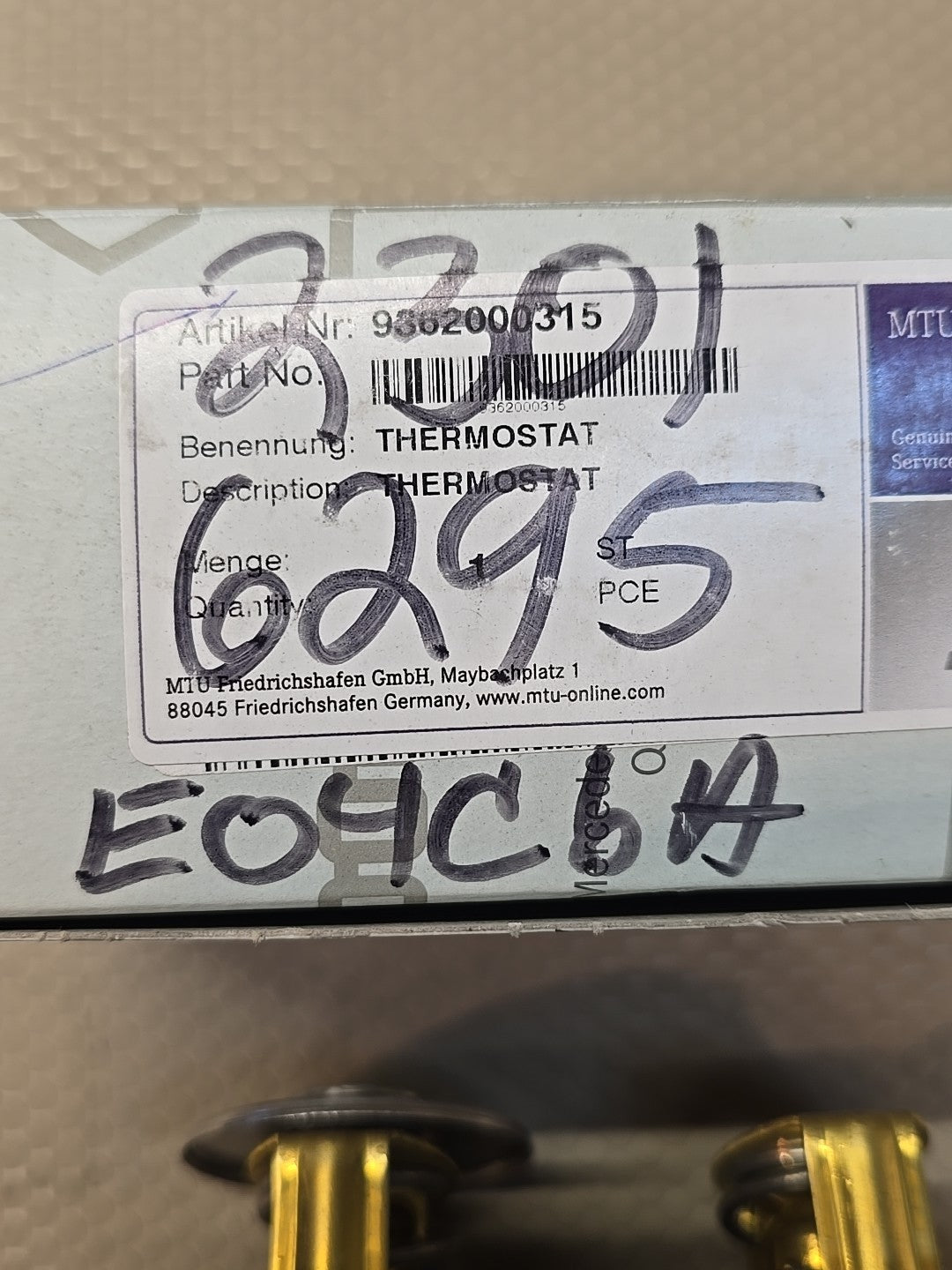 OEM Mercedes‑Benz 9362000315 Coolant Thermostat Genuine