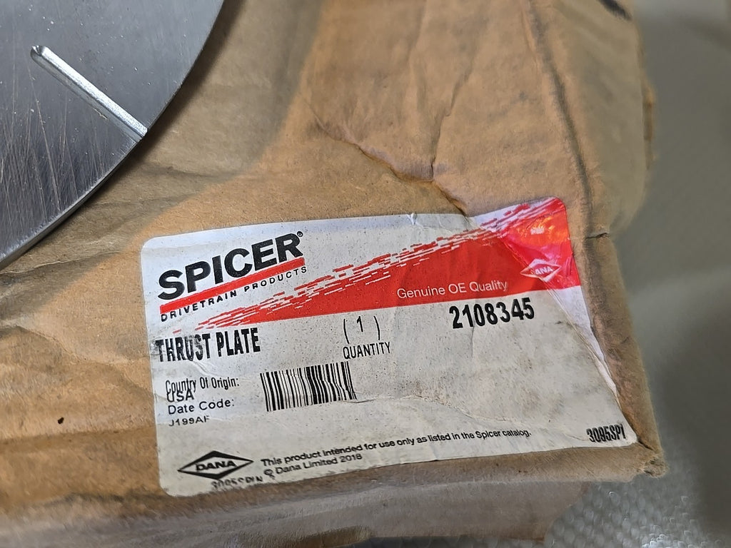 Genuine Dana Spicer 2108345 Spicer Thrust Plate