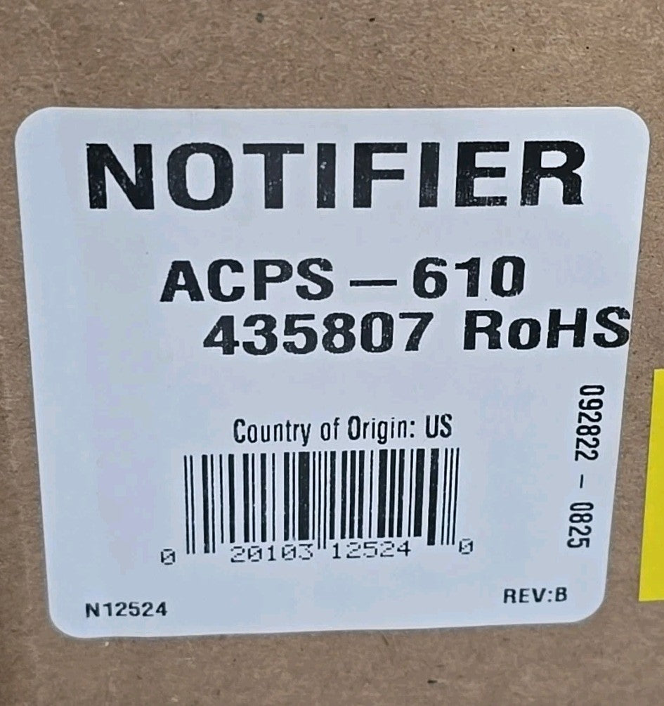 NOTIFIER ACPS-610 Fire Alarm Power Supply (NEW in the BOX)
