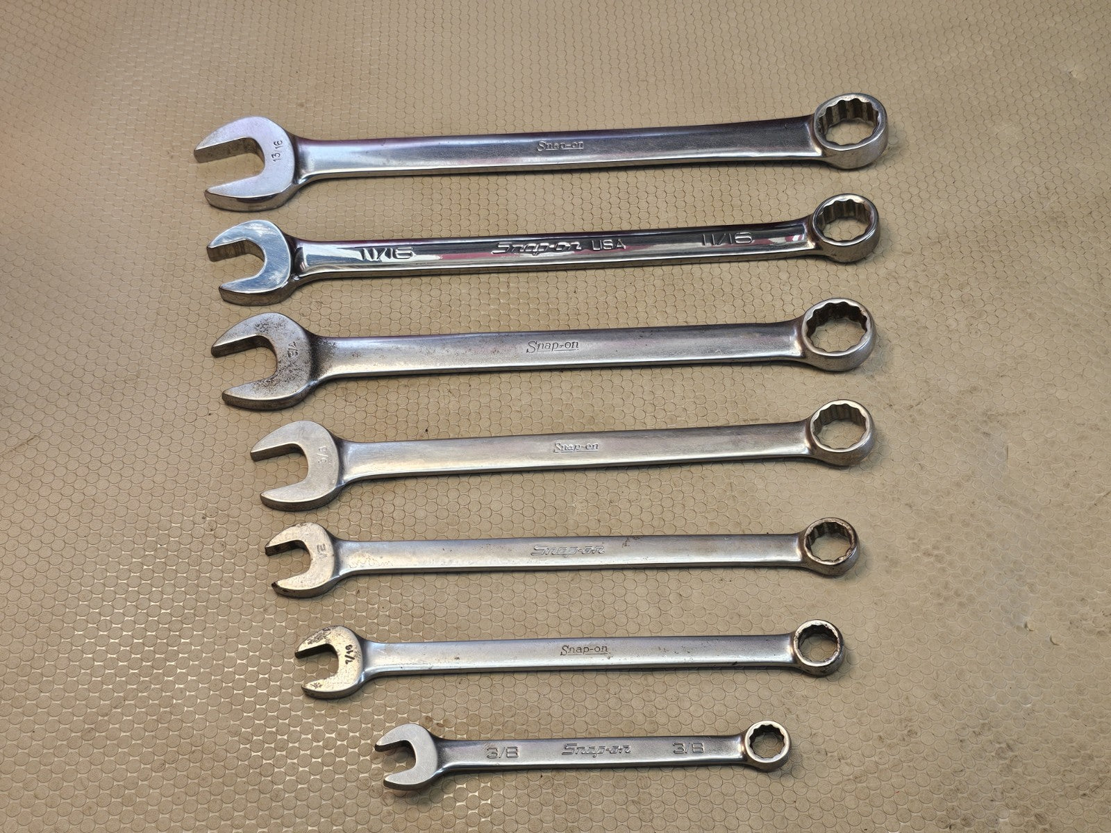 Snap-on OSH707B 12 Point Combination Wrench Set 7-Piece 3/8"-13/16"