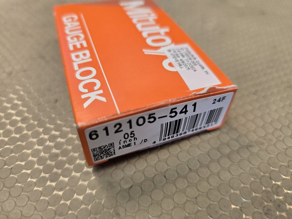 MITUTOYO GUAGE BLOCK 612105-541 0.05" ASME 1 24F