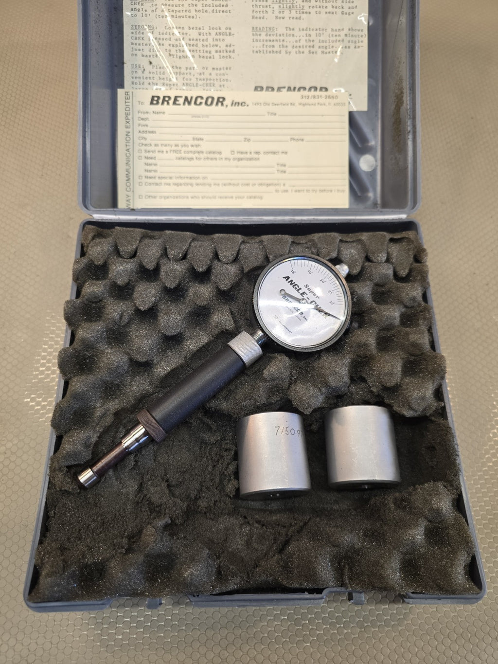 BRENCOR Super ANGLE-CHEK IN 10 Increment Chamfer Gage