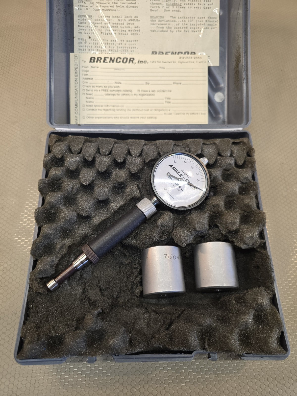 BRENCOR Super ANGLE-CHEK IN 10 Increment Chamfer Gage