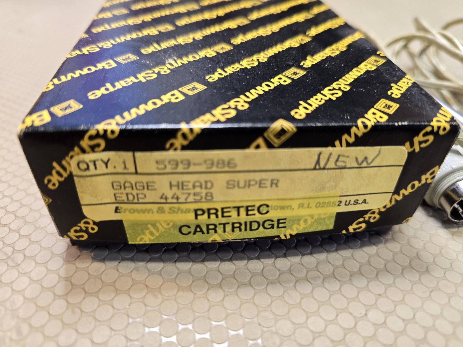 Browne & Sharpe Linear Probe 599- 986 Gage Head Super EDP 44758 Pretec NOS?