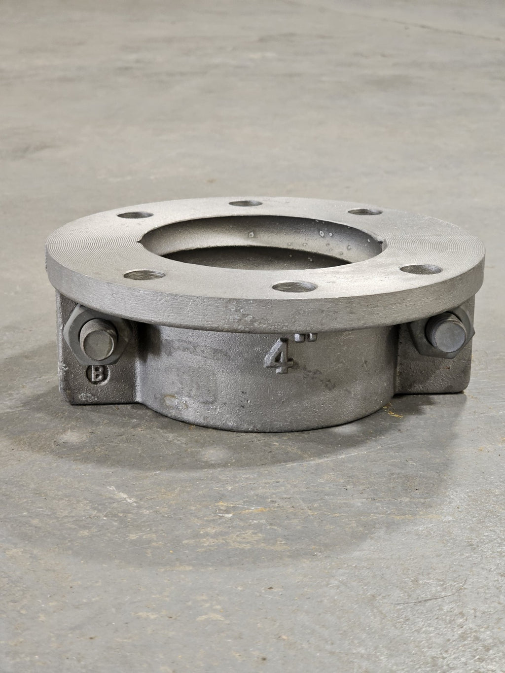 4" Split Retaining Flange 6-Bolt Backup Collar Bellows Coupling