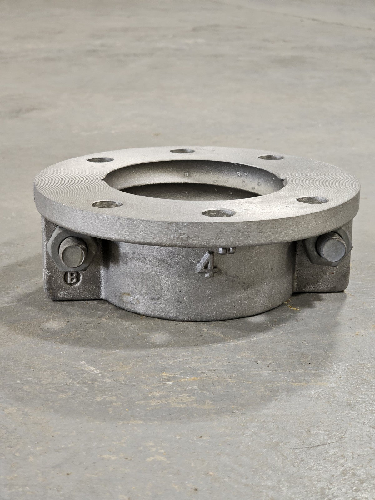 4" Split Retaining Flange 6-Bolt Backup Collar Bellows Coupling