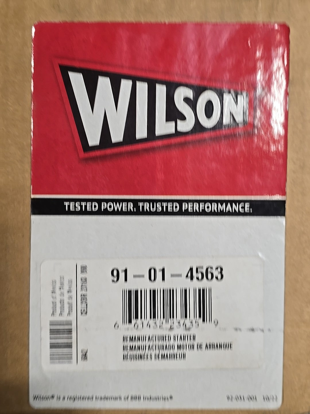 Wilson 91014563 Starter and Related Components - Starter Motor