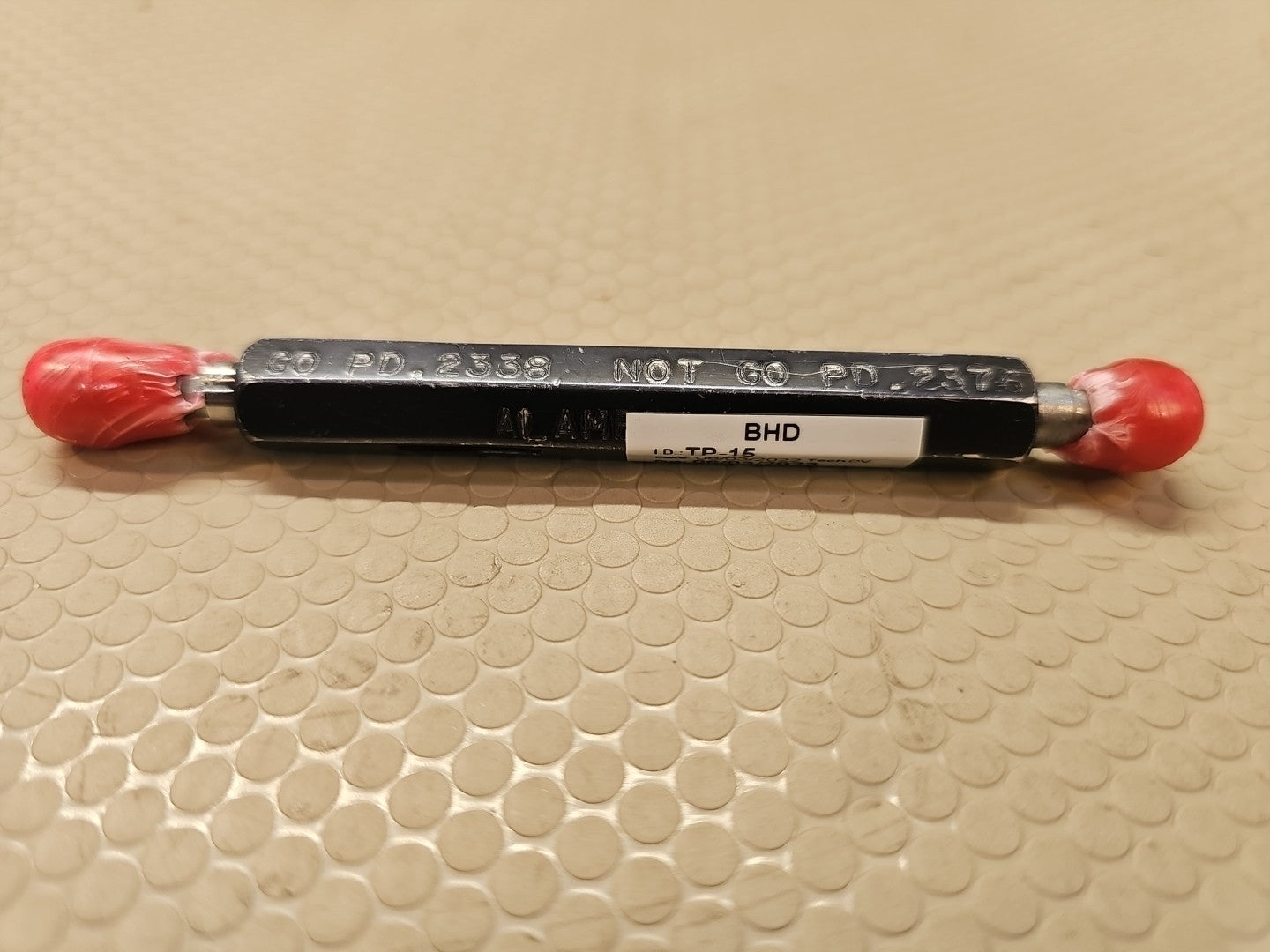 ALAMEDA THREAD PLUG GAGE PD .2338 NO GO PD .2376