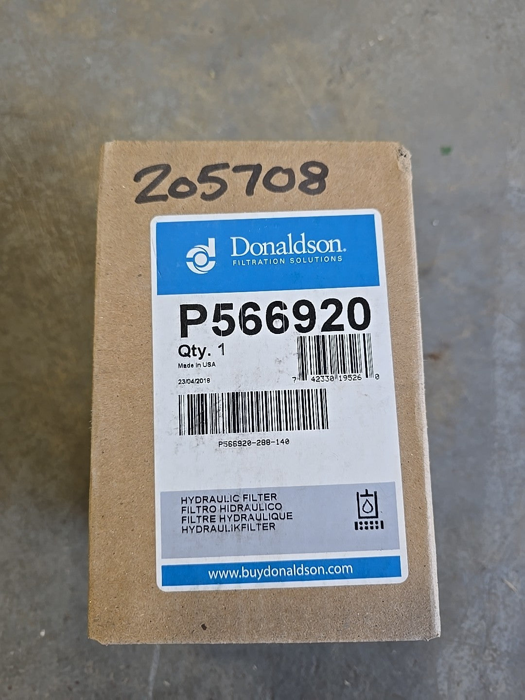 NEW P566920 DONALDSON HYD FILTER Genuine OEM 