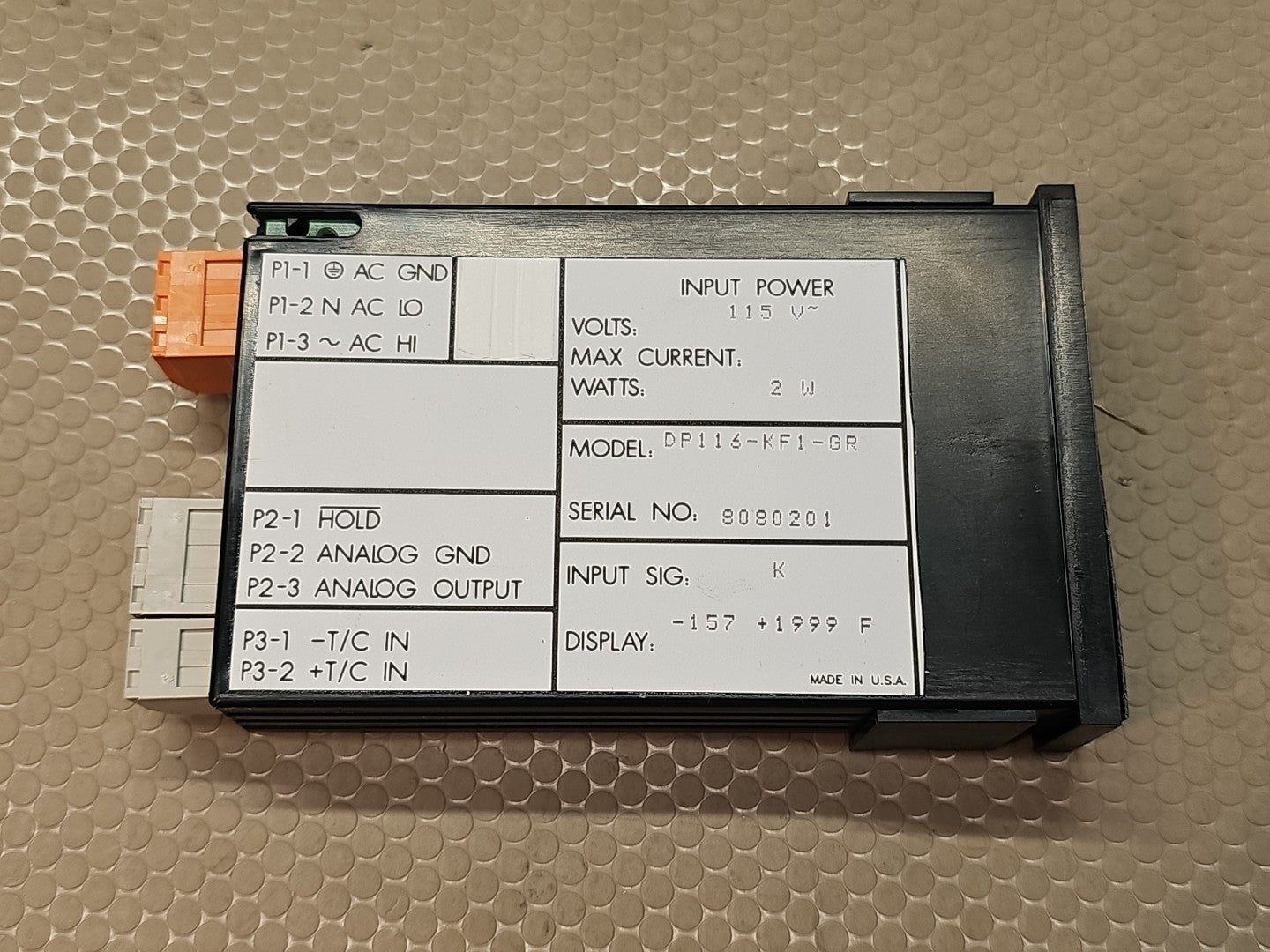 OMEGA DP116-KF1-GR Temperature Display