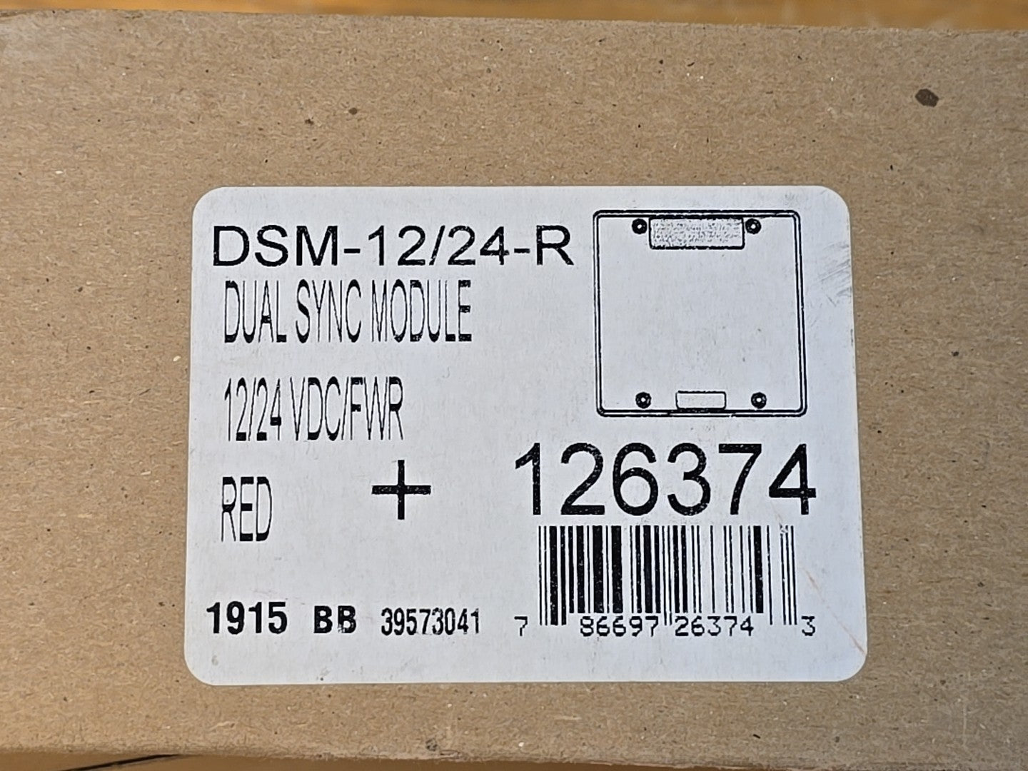 Eaton Wheelock DSM Sync Module, Wall, 12/24V, Red DSM-12/24-R 108006
