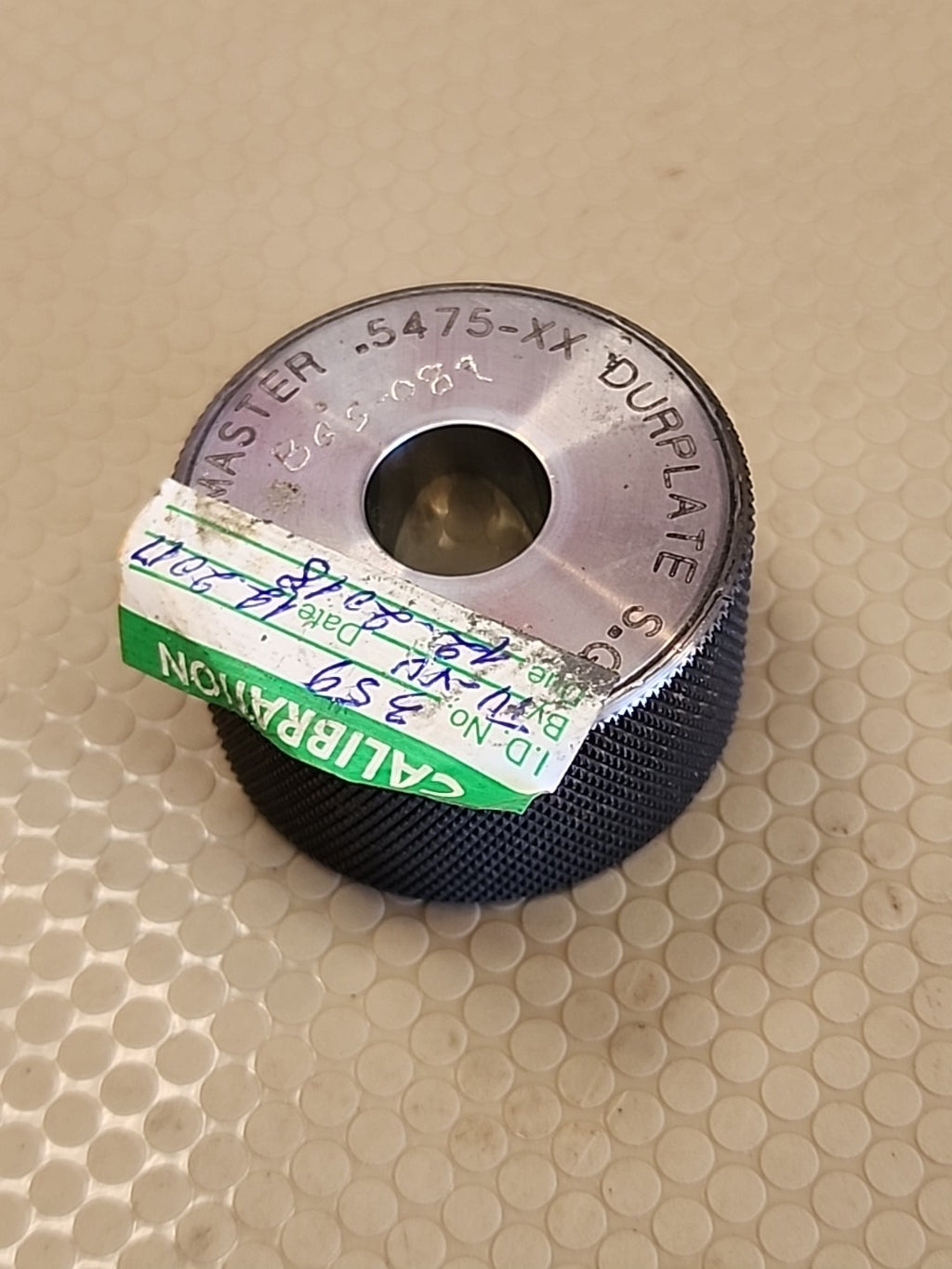 Master Ring Gauge Gage Smooth Bore .5475" USA